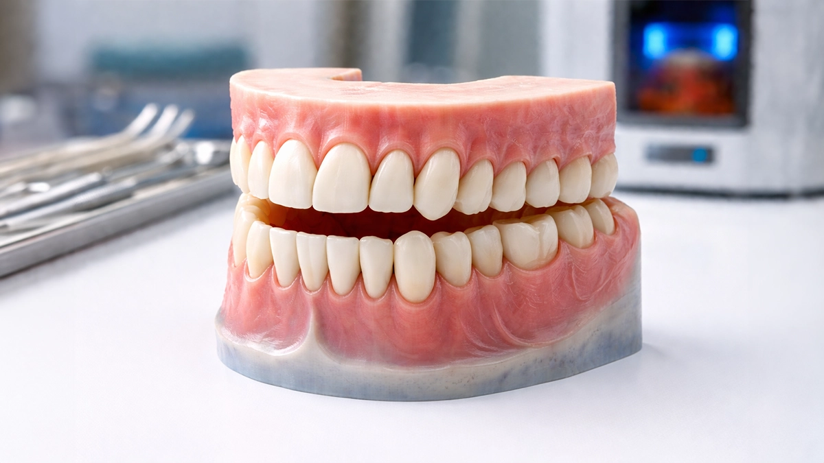 3D printed dental models and implants for modern dentistry solutions.