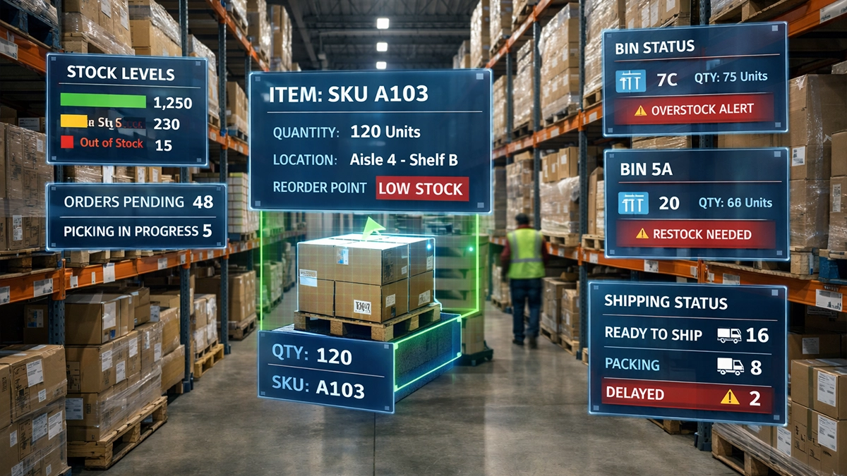 Using augmented reality for efficient inventory management.