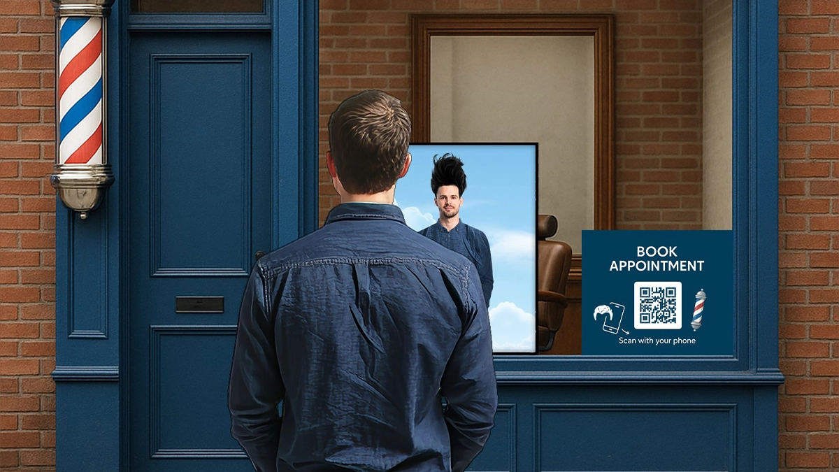 Traditional print media enhanced by Mobile AR through QR codes and NFC.